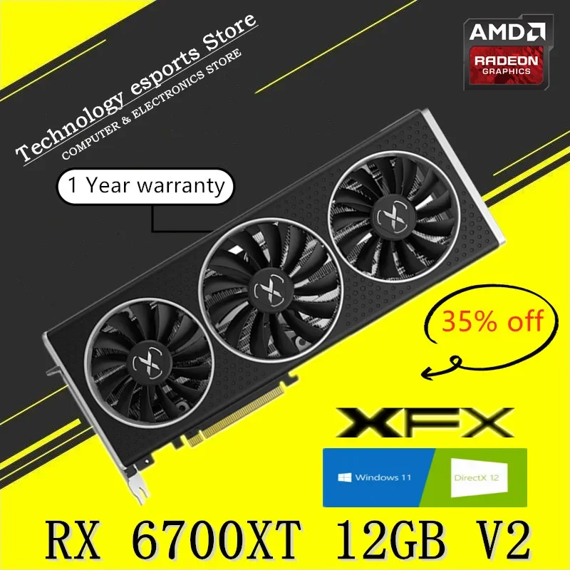 Pc Gaming Vr - XFX Original AMD Radeon RX6700XT 12G