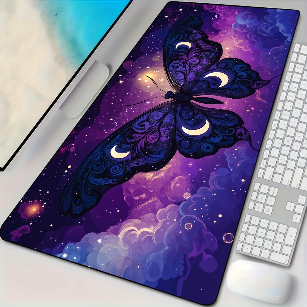 Pc Gaming Setup - Elegant Night Butterfly Mouse Pad Desk