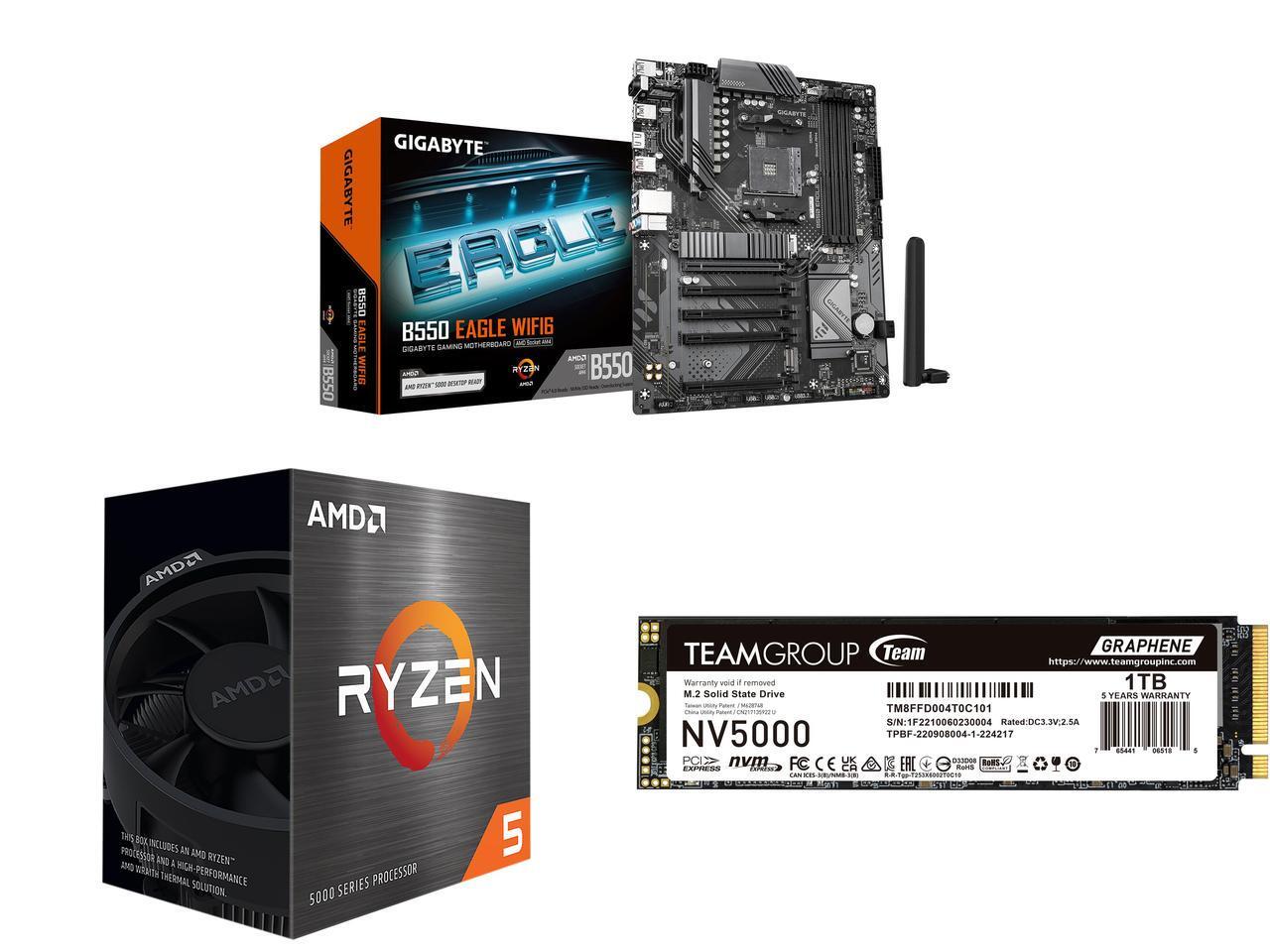 Pc Gaming Amd Ryzen 5 - GIGABYTE B550 EAGLE WIFI6 Motherboard, AMD