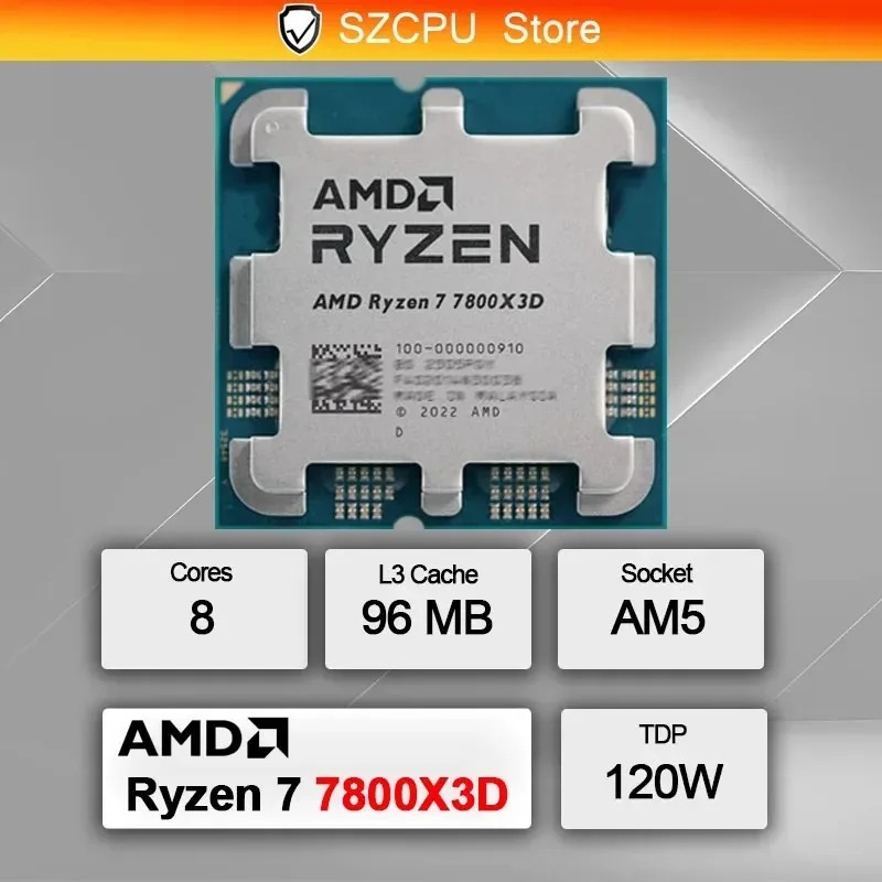 AMD R7 7800X3D CPU 8-Core 16-T - Amd Cpu Ryzen 7 review and price