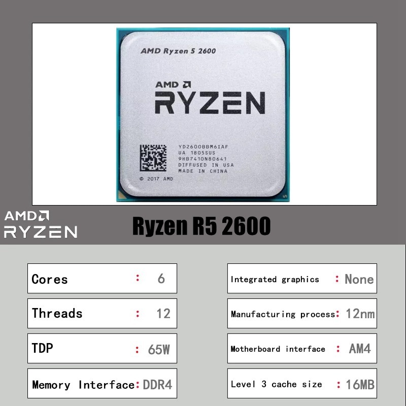 AMD Ryzen 5 2600 R5 2600 3.4GH - Pc Gaming Amd Ryzen 5 review and price