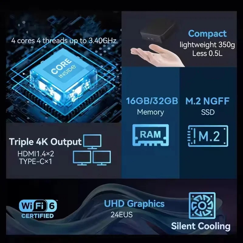 Intel Core i3 6100 MINI PC Hot - Pc Gaming I3 review and price