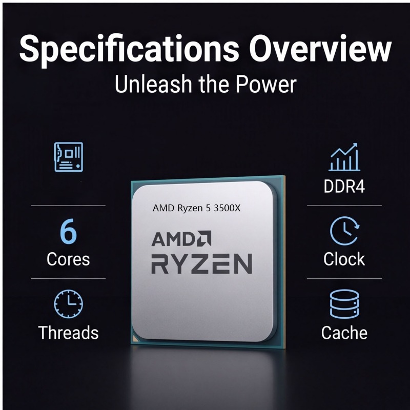AMD Ryzen 5 3500X Desktop CPU  - Pc Gaming Amd Ryzen 5 review and price
